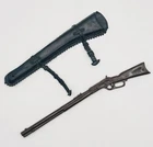 Vintage MARX Best of the West Johnny West Brown Rifle with Scabbard Case 1960's