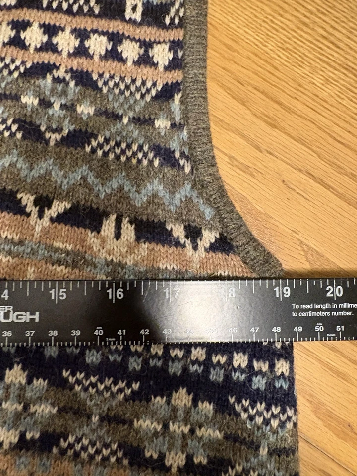 Chaleco Suéter de Lana Grande para Mujer Carolyn Taylor Años 80 Azteca Occidental Navidad Foto 4 de 4
