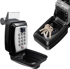 Secure Car Key Lock Box Window Mount Punch Bu...