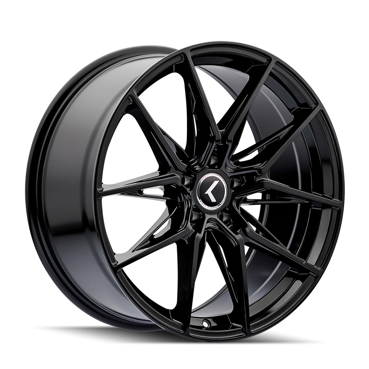 Kraze Wheels KR196 Evolve 22x9 +35 Gloss Black 5x114.3 5x4.5 (QTY