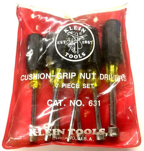 KLEIN TOOLS 7-pc. CUSHION GRIP SAE NUT DRIVER SET, No. 631, USA | eBay