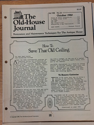 Vtg The Old House Journal 1980-81 Lot of 7 Issues OHJ Magazine Improvement. - Imagen 2 de 8