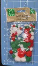 Package of 90 Crafter's Square Pom-Poms / Pompons 90 New Assort. Sizes