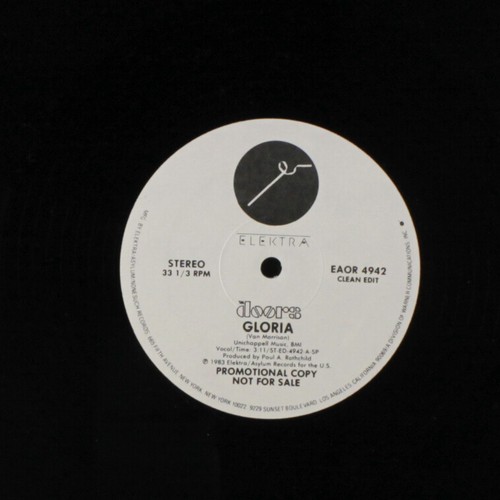 DOORS: gloria (dirty/clean versions) Elektra 12" Single 33 RPM