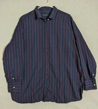 Banana Republic Mens Shirt Long Sleve Stripes Parker Tunic Fit Size XL Lyocell