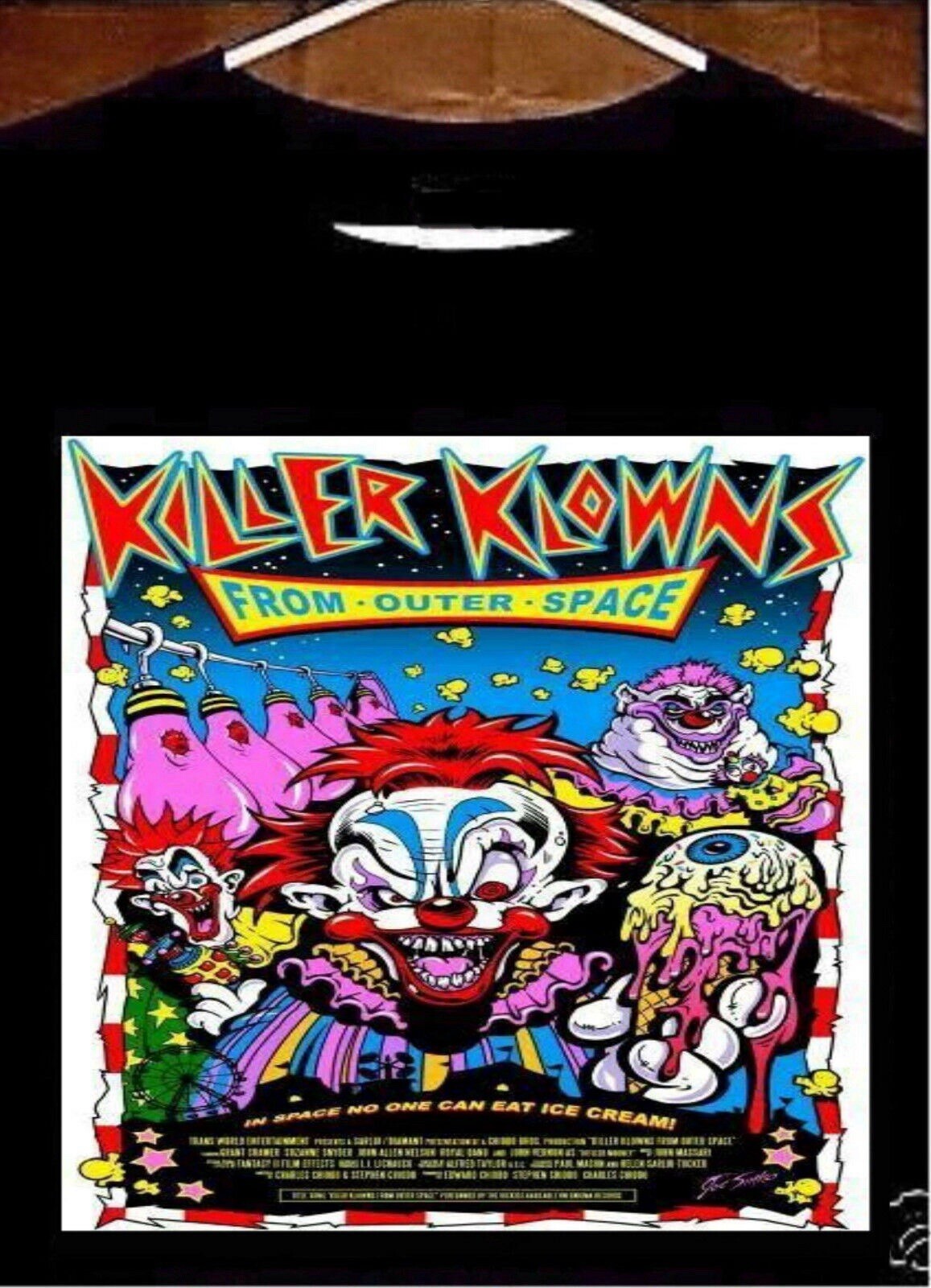 ALTRA Maglietta Killer Klowns from Outer Space Movie; T shirt nostalgia anni '80 *LEGGI DESC*