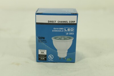 DCC GU10 SMD 50w 7.5w Dimmable LED LB-3003 3000K 500 Lumens 22.8yrs