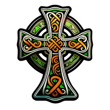 Celtic cross sticker weatherproof bumper vinyl decal