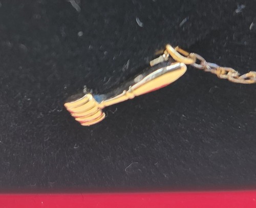 Vintage Women's United Methodist Goldtone Lapel Pin w/Chain and Gavel, BRAND NEW - Picture 5 of 13