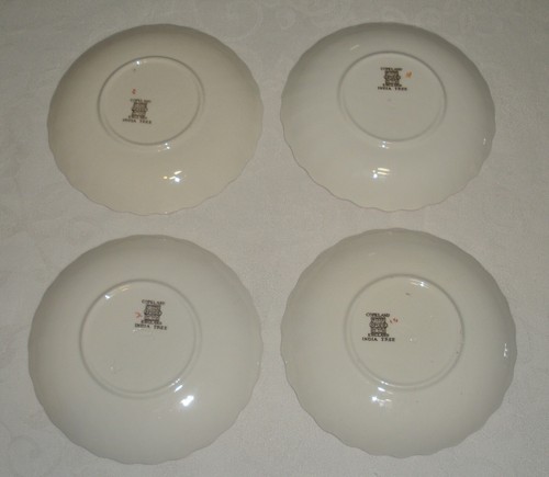 Spode Copeland India Tree Cups & Saucers Set Of 4 Old Mark - Picture 5 of 9