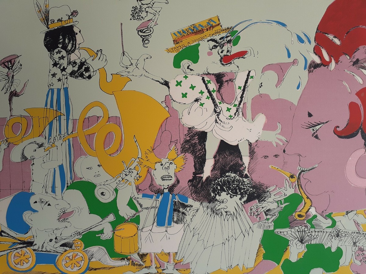 Robert Munford Signed Serigraph Silkscreen Print Band Conductor