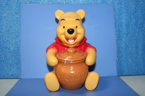 Disney Store Winnie the Pooh Plastic Figure Doll Hunny Pot 7.68"  Candy box - Picture 1 of 14