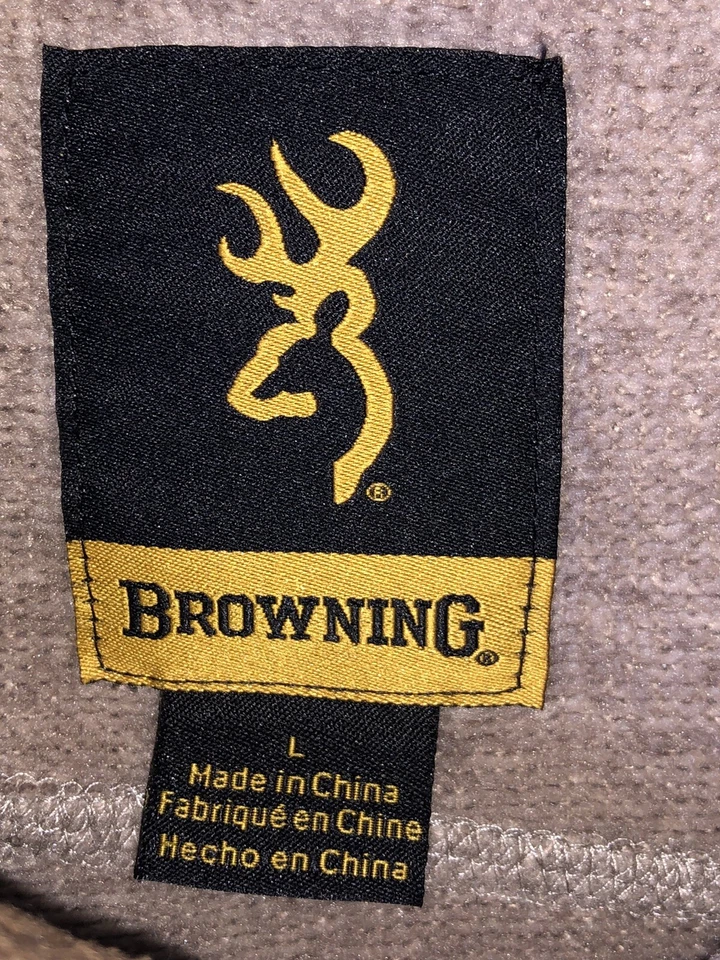 Suéter Browning Para Hombres Marrón 1/4 Cremallera Pullover Poliéster Multi Bolsillos Talla-Grande Foto 4 de 4