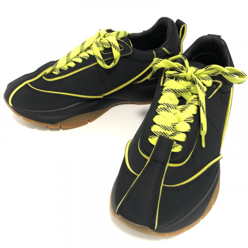 Jimmy★Choo(セールで探してた)大人気で日本完売RebelTote/blue JIMMY CHOO RAINE / Low Top Sneakers BK × YE / US Size10 [EX