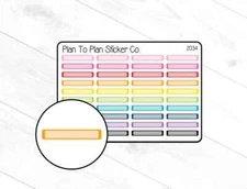 2034~~Assorted Rounded Quarter Boxes Planner Stickers.