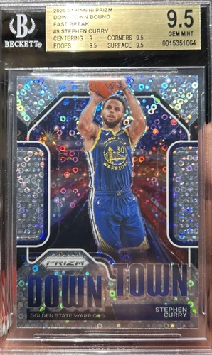 2021 Panini prism downtown Steph Curry#9  Fast Break. BGS  9.5. 🔥