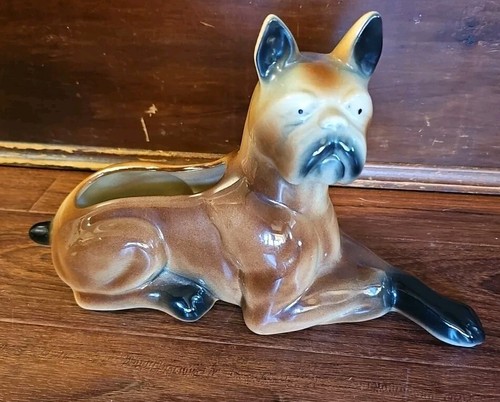Vintage großer Porzellan Boxer (Hund) Pflanzgefäß ~ MCM ~ 13 Zoll lang - Bild 3 von 4