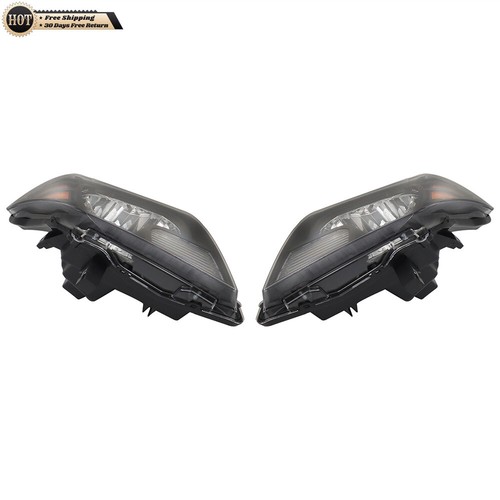 Headlights Black For 2009-2017-2021Nissan Frontier Headlamps Left+Right Halogen - Picture 9 of 14