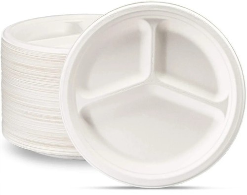Super Rigid Strong Bagasse Disposable Party Paper Plates Biodegradable - Picture 16 of 23