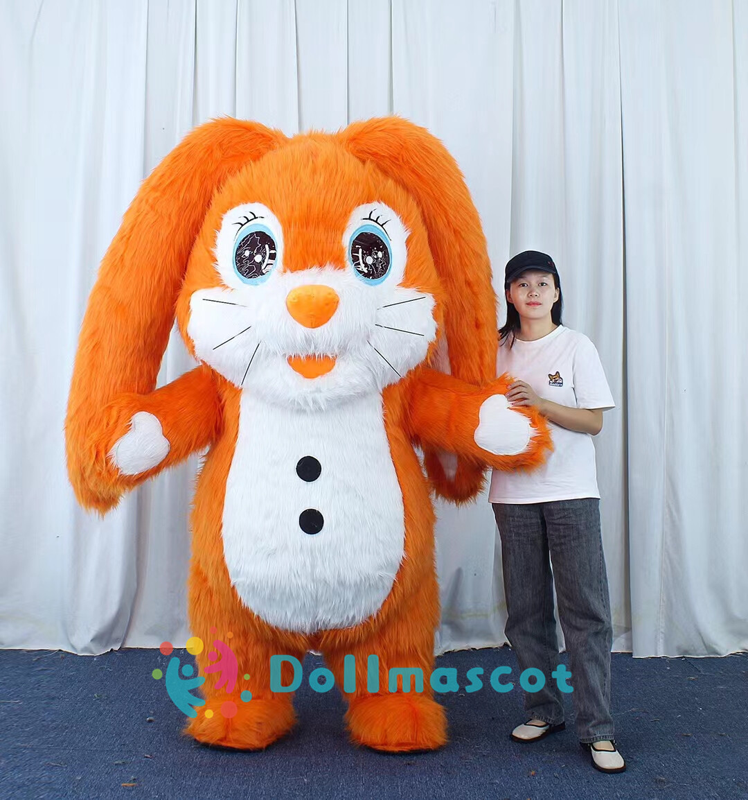 Bunny Inflatable Costumes Easter Cosplay Costumes BlowUp Easter Rabbit Battery