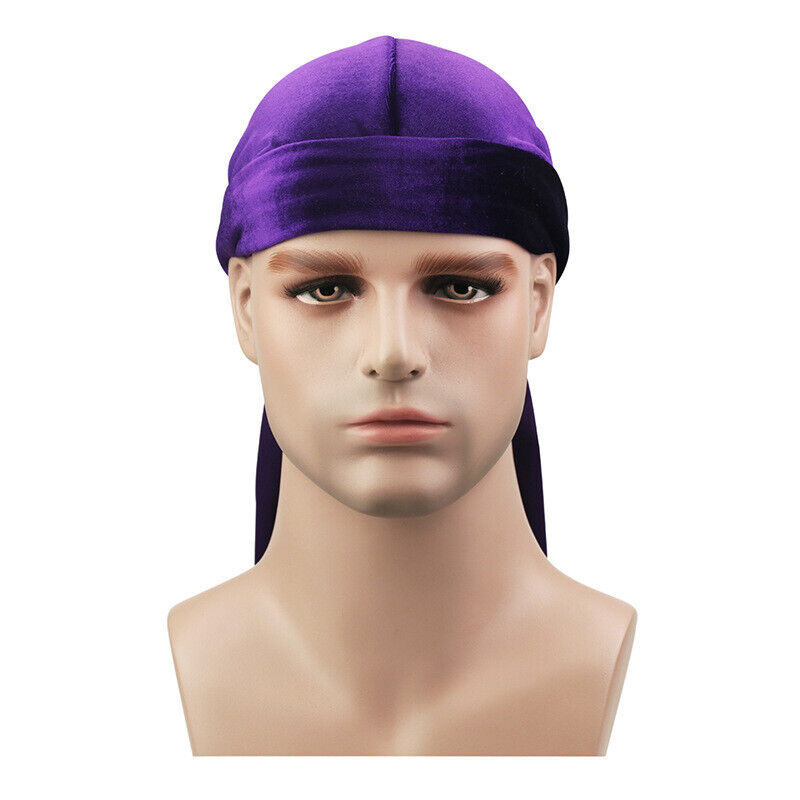 Unisex Women Men Velvet Durag Hat Cap Premium Design Doo Rag Wave