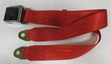 Bright Red Seat Belt 2 Point Seatbelt Non Retractable Red Lap Seat Belt : 60" 