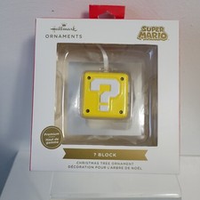 NEW Hallmark Nintendo Super Mario Question Block Christmas Gift Ornament Metal 