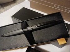Cross ATX Ballpoint Pen Dark Diamond Cut Black PVD 150 New Birthday Gift
