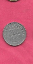 COLOMBIA KM287 1995   FINE-NICE LARGE used CIRCULATED 200 PEOS COIN