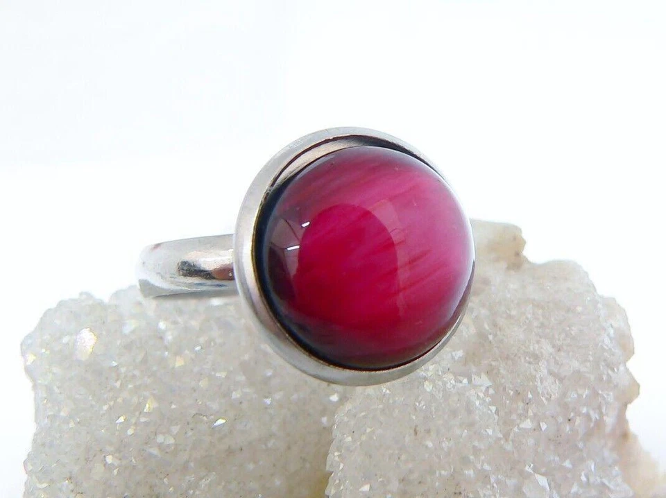 Ring Fingerring Cabochon 12mm Ø Farben Wählbar Edelstahl unis c01. - Bild 2 von 4