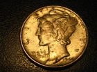 1944-P 90% Silver Mercury Head Dime AU