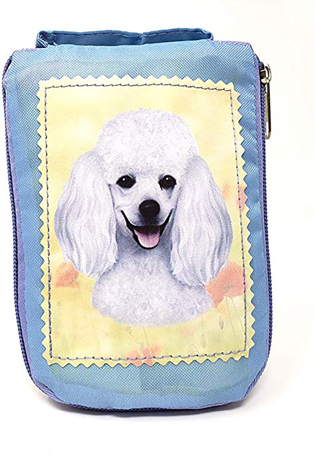 White Poodle Foldable Tote Bag - Durable Waterproof - Zippered Market Tote 2690₽