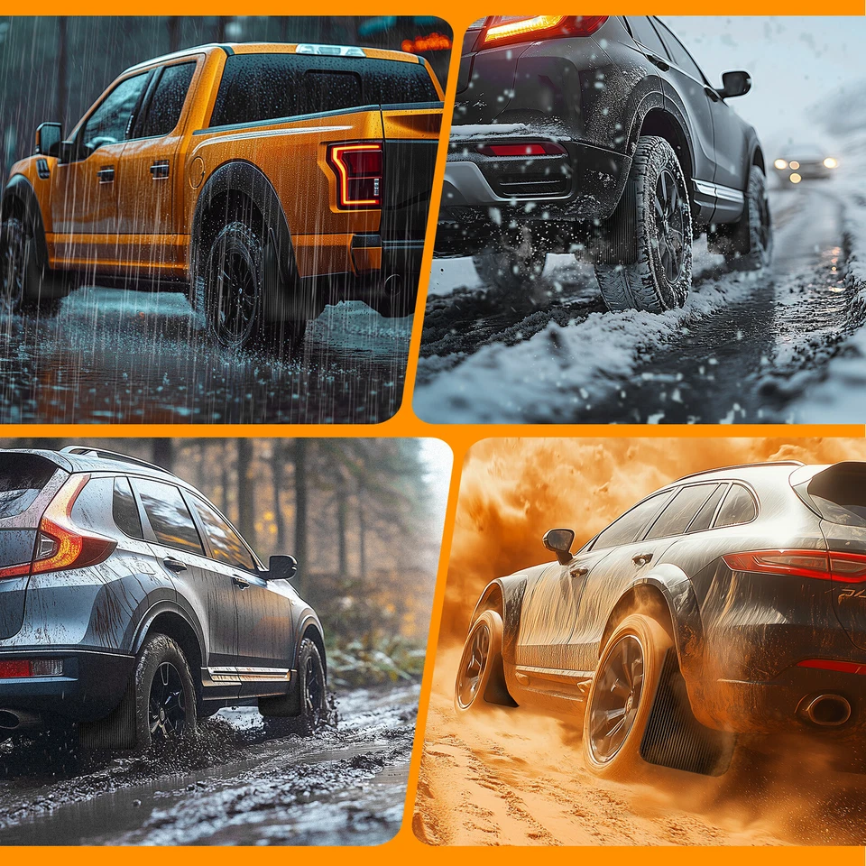 Guardabarros guardabarros delanteros traseros texturizados para Nissan 300zx 4 piezas Foto 4 de 4