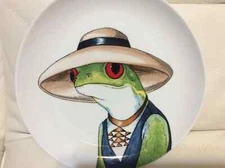West Elm Rachel Kozlowski Dapper Animal Plate Tree Frog NEW Multiples Available