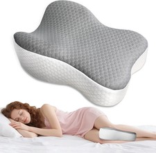 Memory Foam Knee Pillow for Side Sleepers Leg Support Back Hip Pain Relief