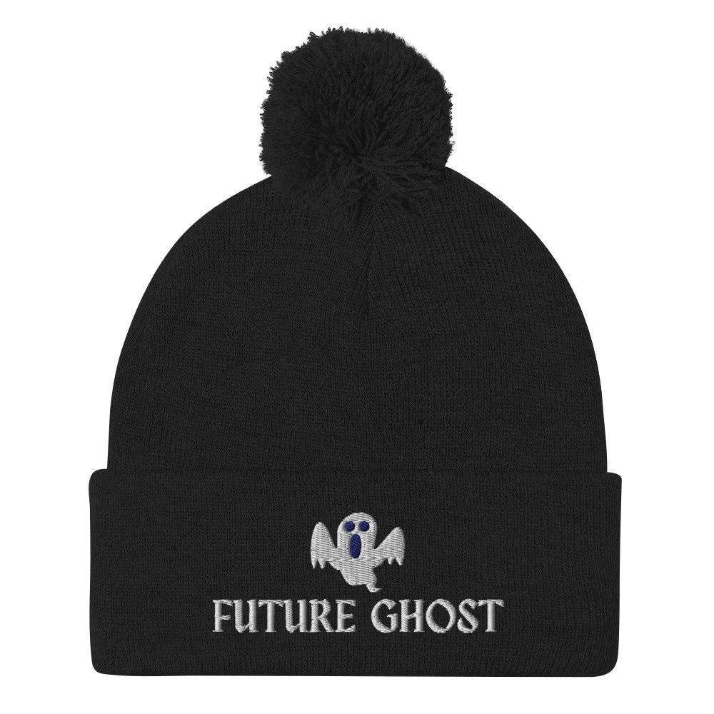 Future Ghost Goth Pom-Pom Beanie