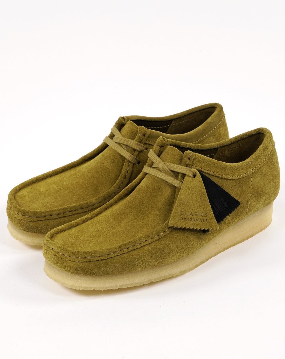 Clarks Originals Mens BNIB Shoes WALLABEE Mid Green Suede Various Sizes image 2