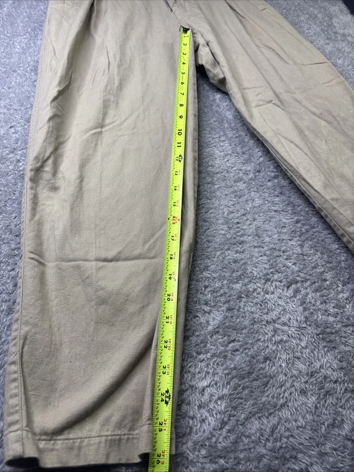 Vintage White Stag Womens Khaki Pleated High Rise Tapered Pants Size 12P 30Wx26L - Image 4 of 4