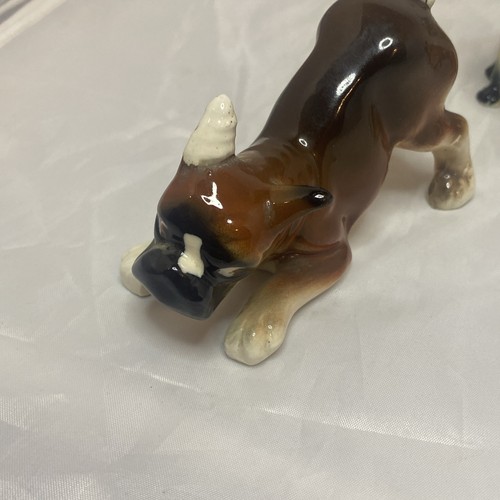 3 Porcelain Dog Figurines BOXER BREED Circa 1950's 60’s 1 Japan 3-4” - Picture 3 of 24