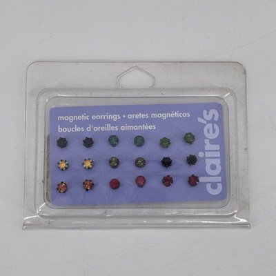 Claire's Magnetic Earrings Round Cut Studs Pairs
