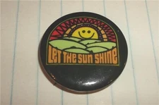 VINTAGE 1971 "LET THE SUN SHINE" BEST SEAL CORP. ADVERTISING PINBACK BUTTON PIN
