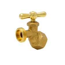 Everbilt 3/4 in. x 3/4 in. FIP x MHT Brass No-Kink Hose Bibb Valve metal piping