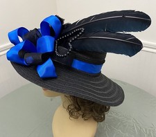 Ladies Wide Brim Victorian Hat Wedding Kentucky Derby Church Tea Party