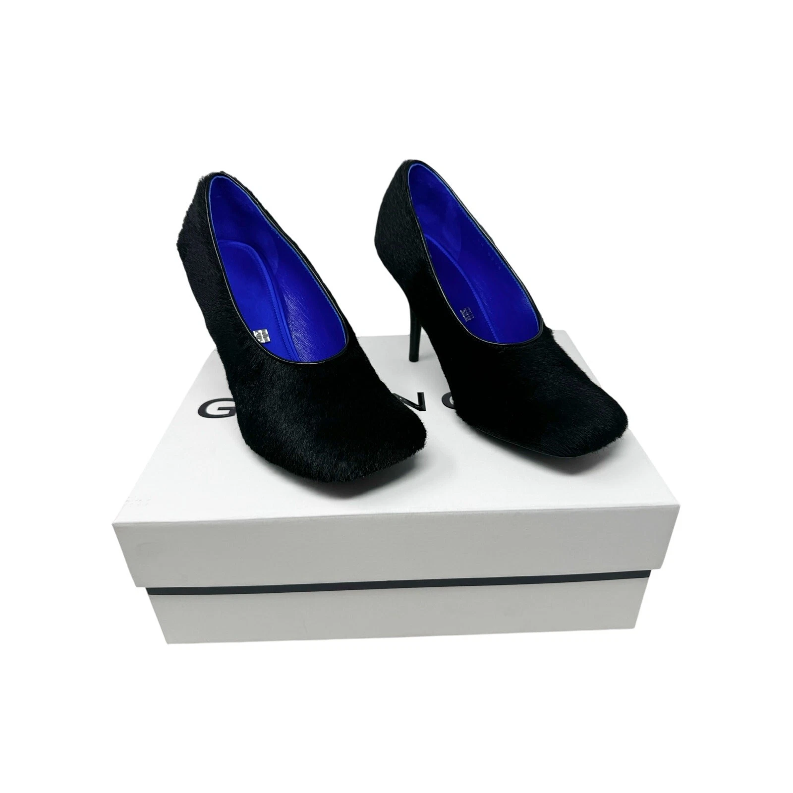Givenchy — Givenchy Black Lamb Shearling Show Pumps 95mm Heels with Box & Dustbags EU 37