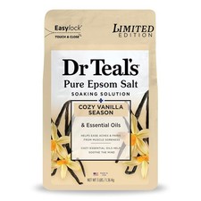 Dr Teal's Epsom Salt Magnesium Soak, Limited Edition Cozy Vanilla Season, 3lbs