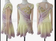 New ice figure skating dress Baton rotating dress custom size