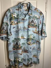 Reyn Spooner Classic  Aloha Aliens  Poly Cotton Hawaiian Shirt Men  s XXL