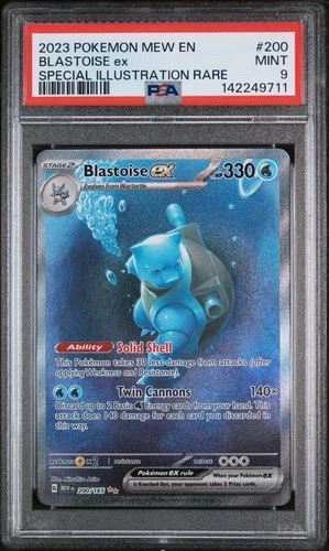 Pokémon Scarlet & Violet 151 TCG Blastoise EX 200/165 PSA 9