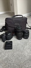    Canon EOS Rebel T7 DSLR Camera Bundle   18-55mm  75-300mm Lenses, bag.