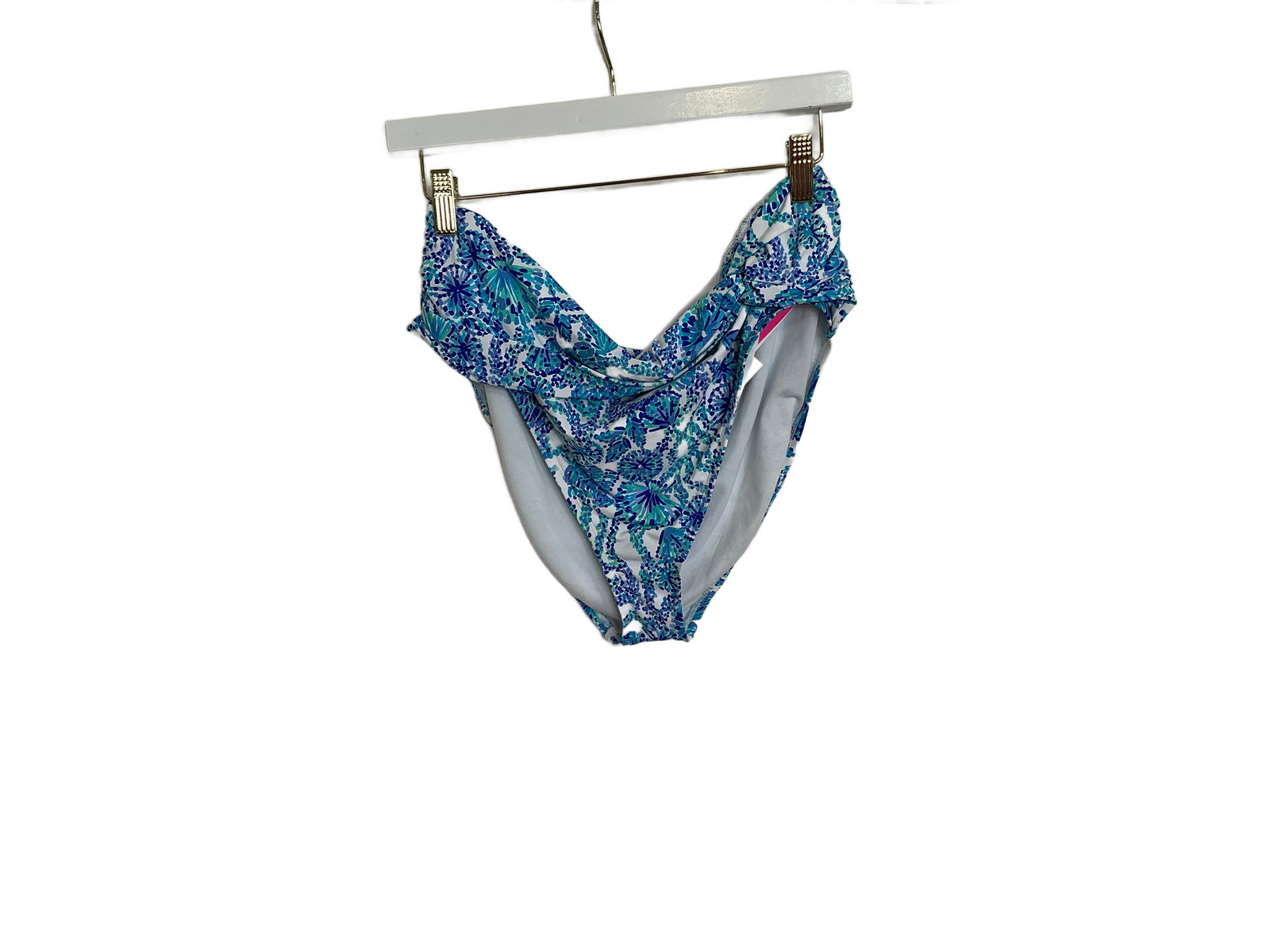 Lilly Pulitzer NWT Yarrow Bottom Turquoise Oasis Shell Me You Love Me Swim - Siz